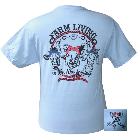 SALE Bjaxx Lilly Paige Farm Living Life for Me Pig - Adult & Kids T-Shirts, Sweatshirts & Hoodies apparel design preview 1