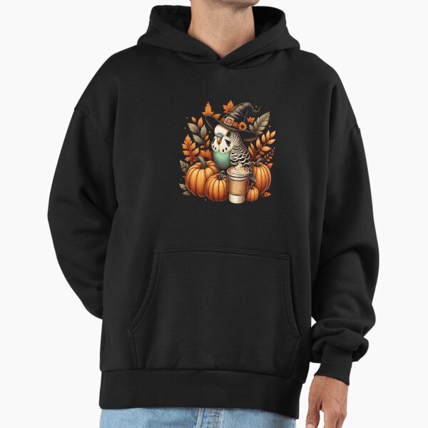 Witch Budgie Parakeet Pumpkin Spice Latte Lovers - Adult & Kids T-Shirts, Sweatshirts & Hoodies apparel design preview 1