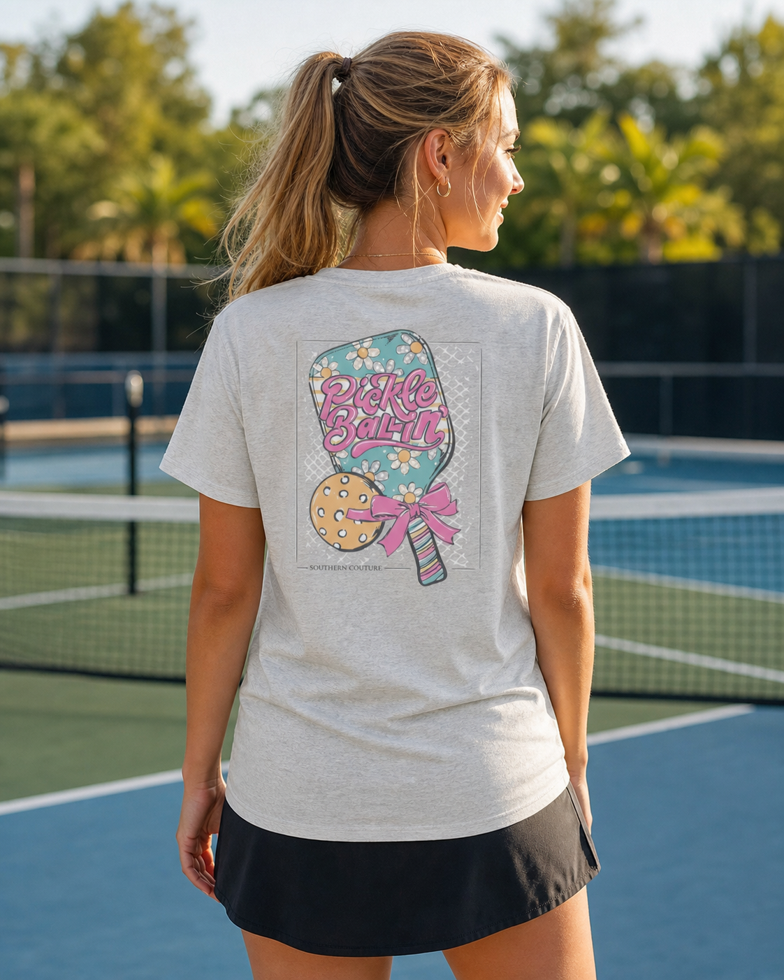 Southern Couture Classic Pickleballin' - Adult & Kids T-Shirts, Sweatshirts & Hoodies apparel design preview 1