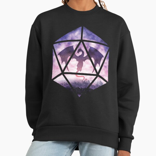 Purple Sky Dragon D20 - Adult & Kids T-Shirts, Sweatshirts & Hoodies apparel design preview 1