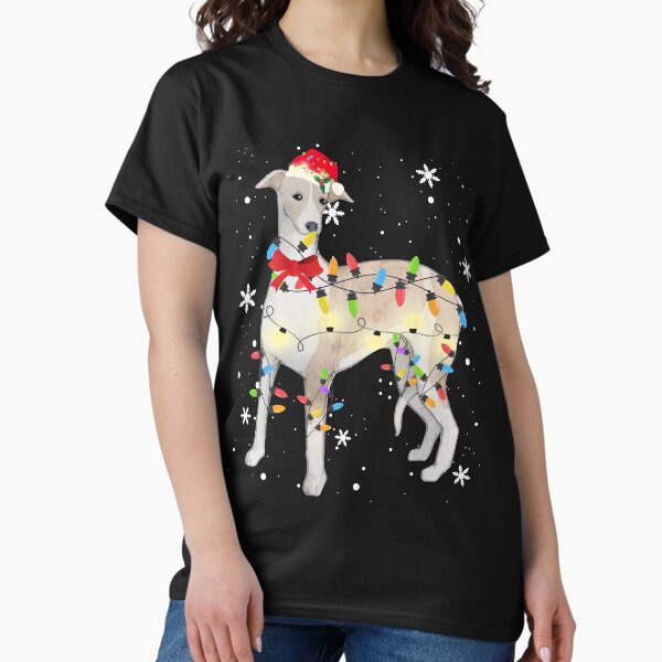 Whippet Dog Christmas Light Xmas Mom Dad Gifts - Adult & Kids T-Shirts, Sweatshirts & Hoodies apparel design preview 1
