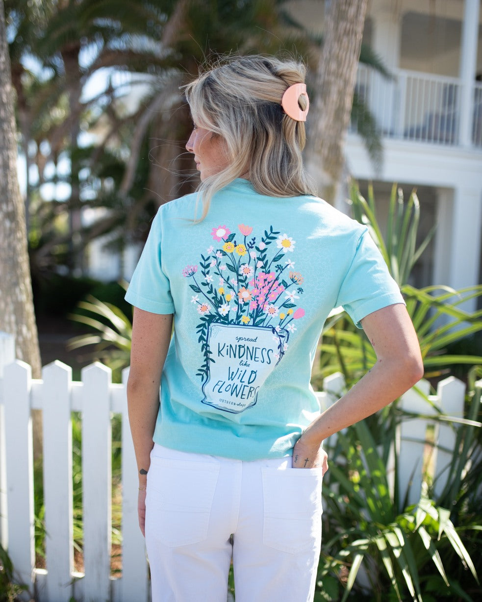 Southernology Spread Kindness Flowers Comfort Colors - Adult & Kids T-Shirts, Sweatshirts & Hoodies apparel design preview 1