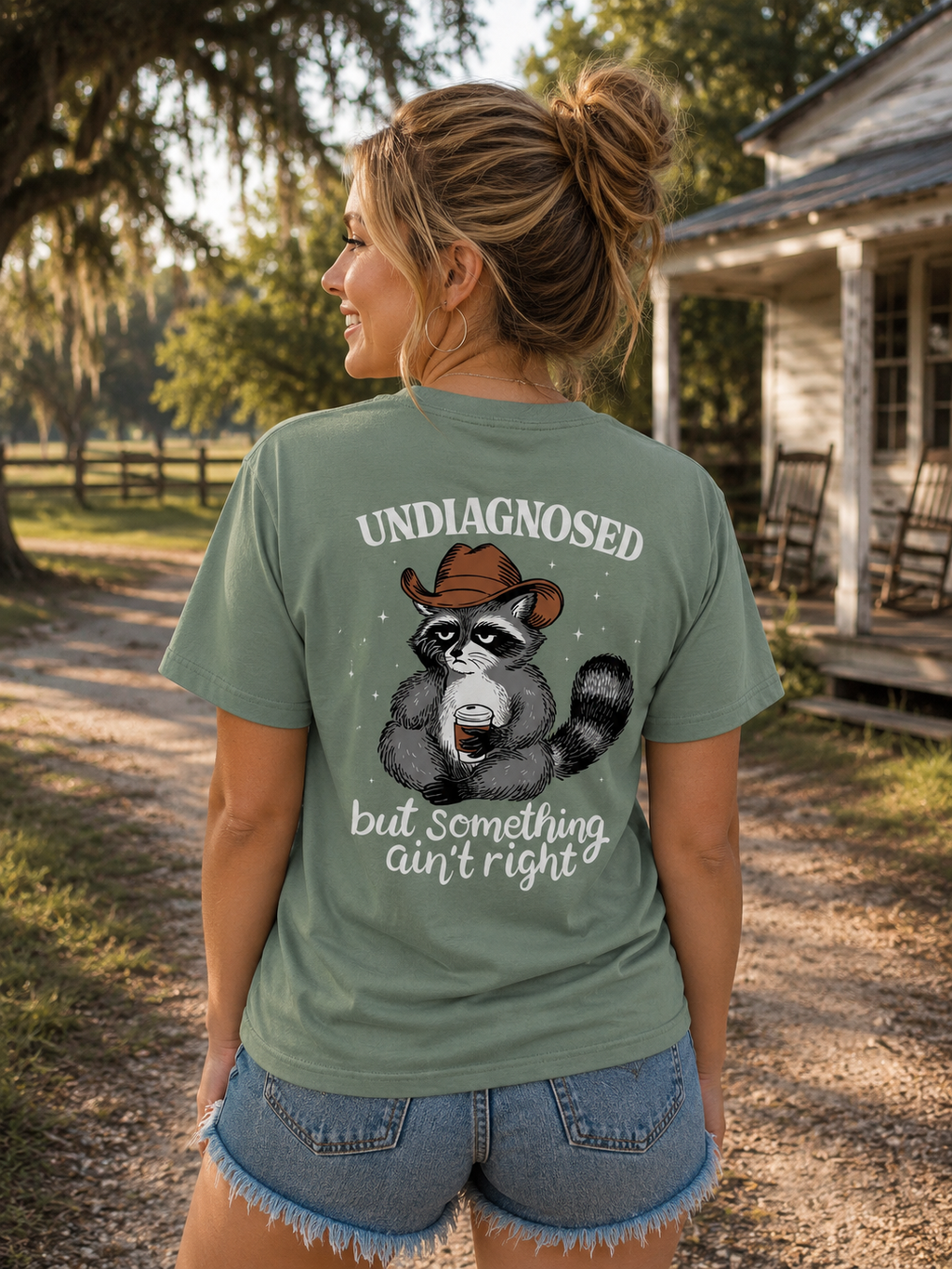 Southern Attitude Undiagnosed Raccoon - Adult & Kids T-Shirts, Sweatshirts & Hoodies apparel design preview 1