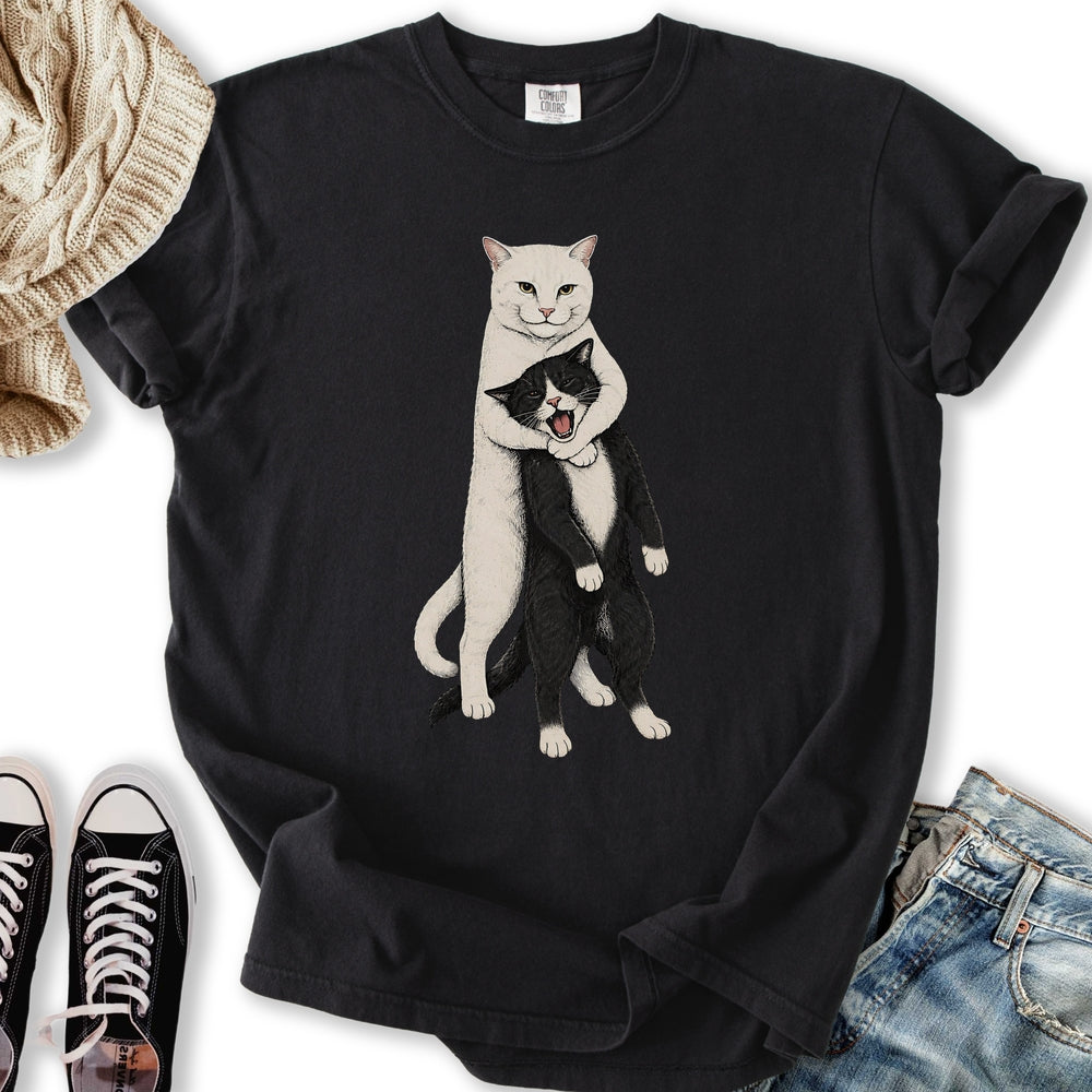 White Cat Headlock - Adult & Kids T-Shirts, Sweatshirts & Hoodies apparel design preview 1