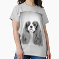 Cavalier King Charles Spaniel dog BW Vintage D70 - Adult & Kids T-Shirts, Sweatshirts & Hoodies apparel design preview 1