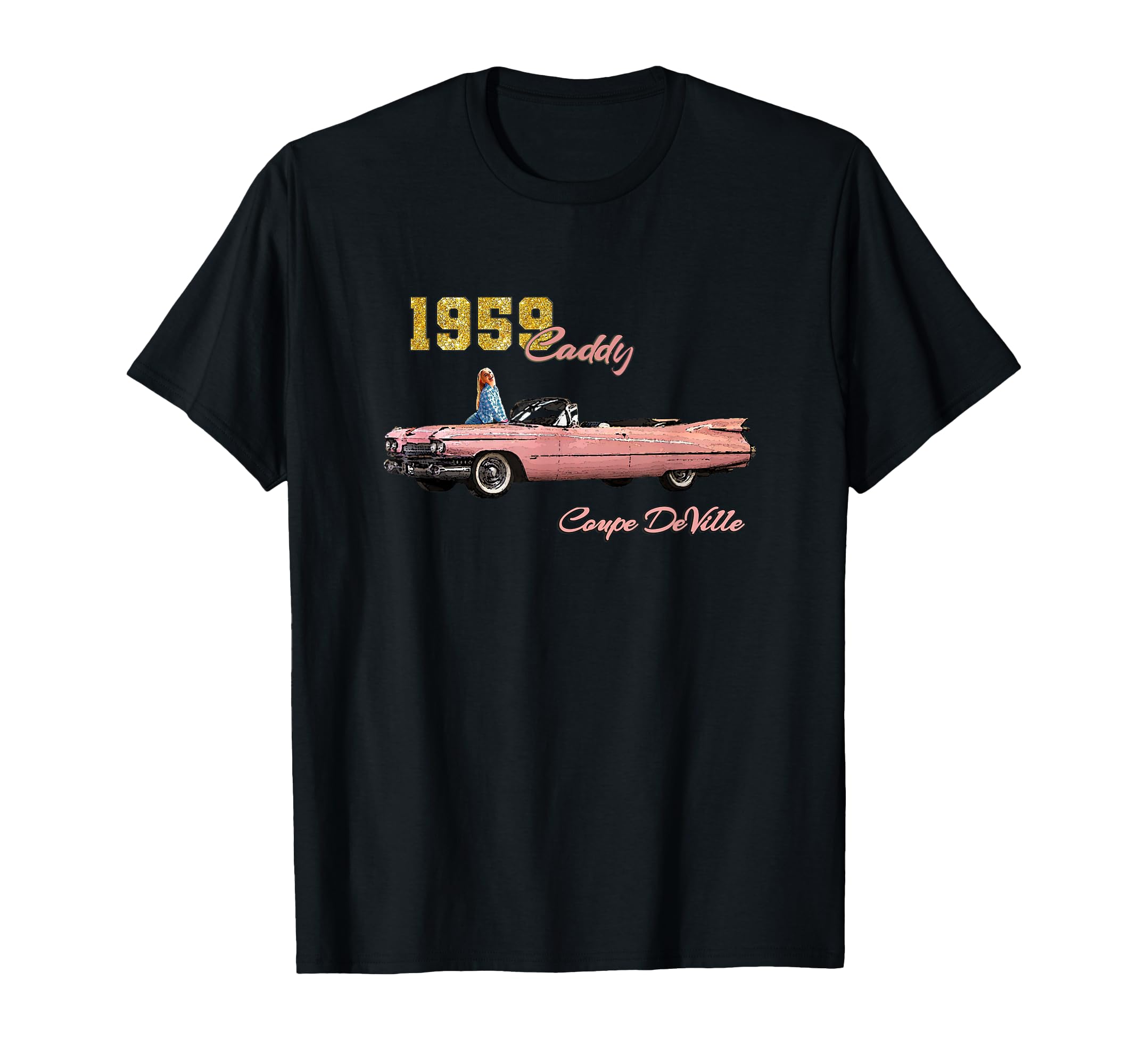 Cars 1959 Caddy Coupe Deville 50S T-Shirt - Trendy Graphic Men Women - T-Shirt, Sweatshirt, Hoodie