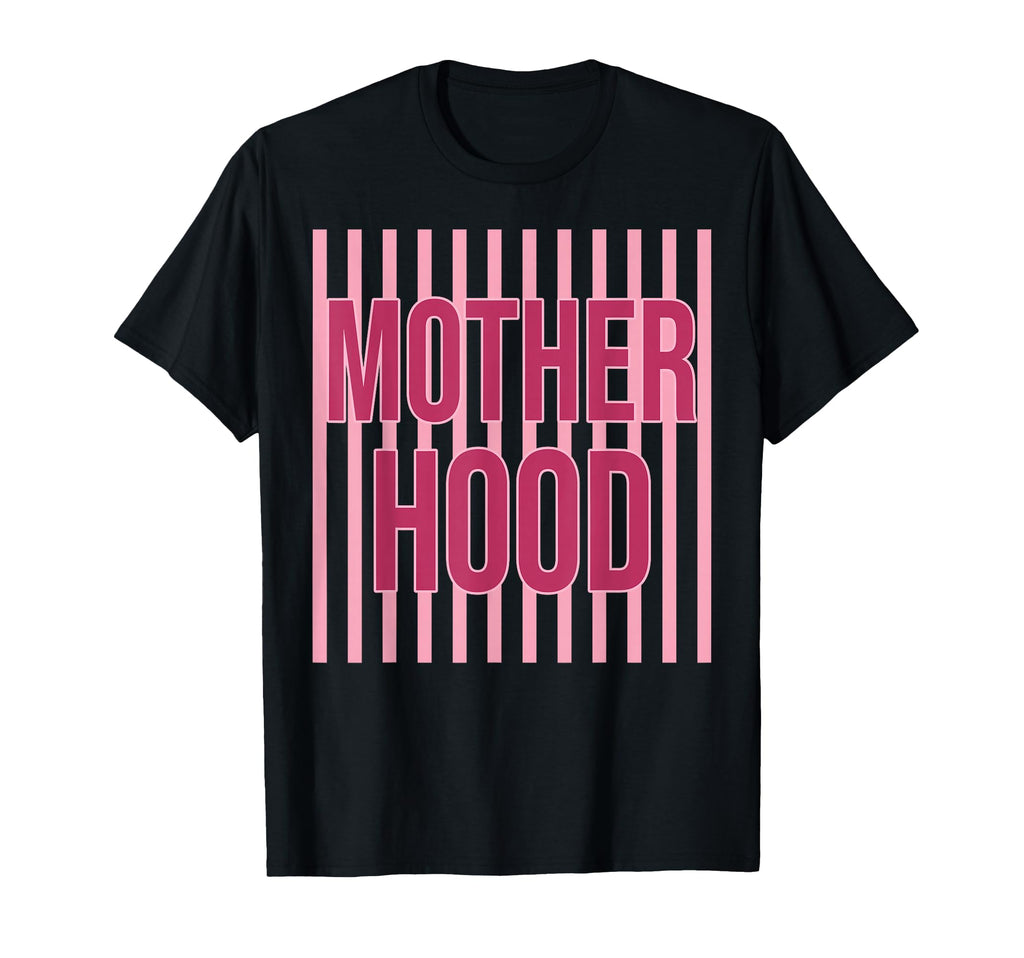 Motherhood Red Striped Typography T-Shirt - Custom Art Print Unisex - T-Shirt, Sweatshirt, Hoodie