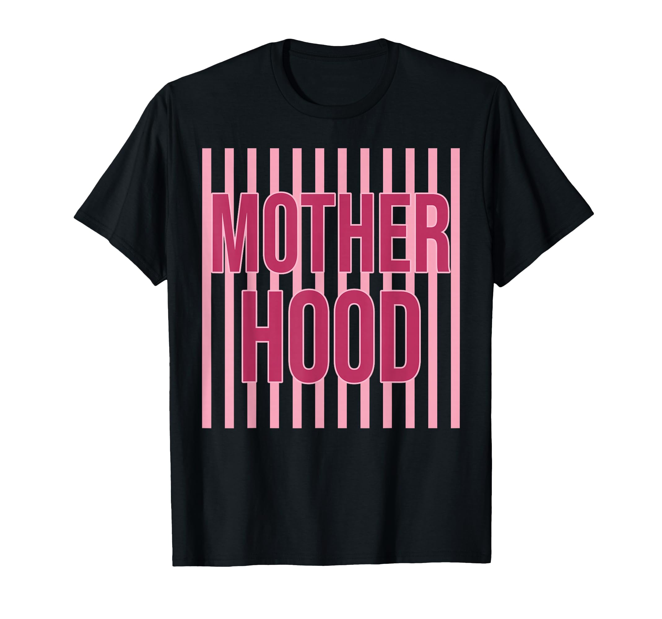 Motherhood Red Striped Typography T-Shirt - Custom Art Print Unisex - T-Shirt, Sweatshirt, Hoodie