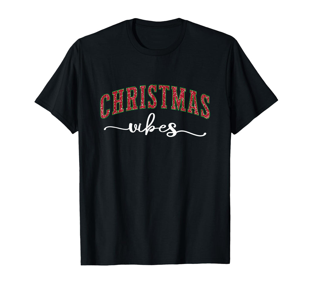 Vibes Festive Typography Holiday T-Shirt - Unique Graphic for Adults - T-Shirt, Sweatshirt, Hoodie