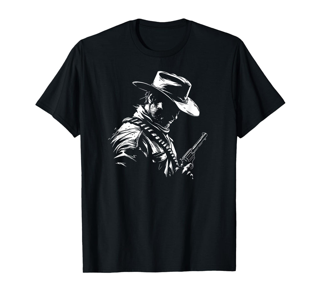 Cowboy Old Western West Gun Revolver T-Shirt - Aesthetic Graphic Unisex - T-Shirt, Sweatshirt, Hoodie