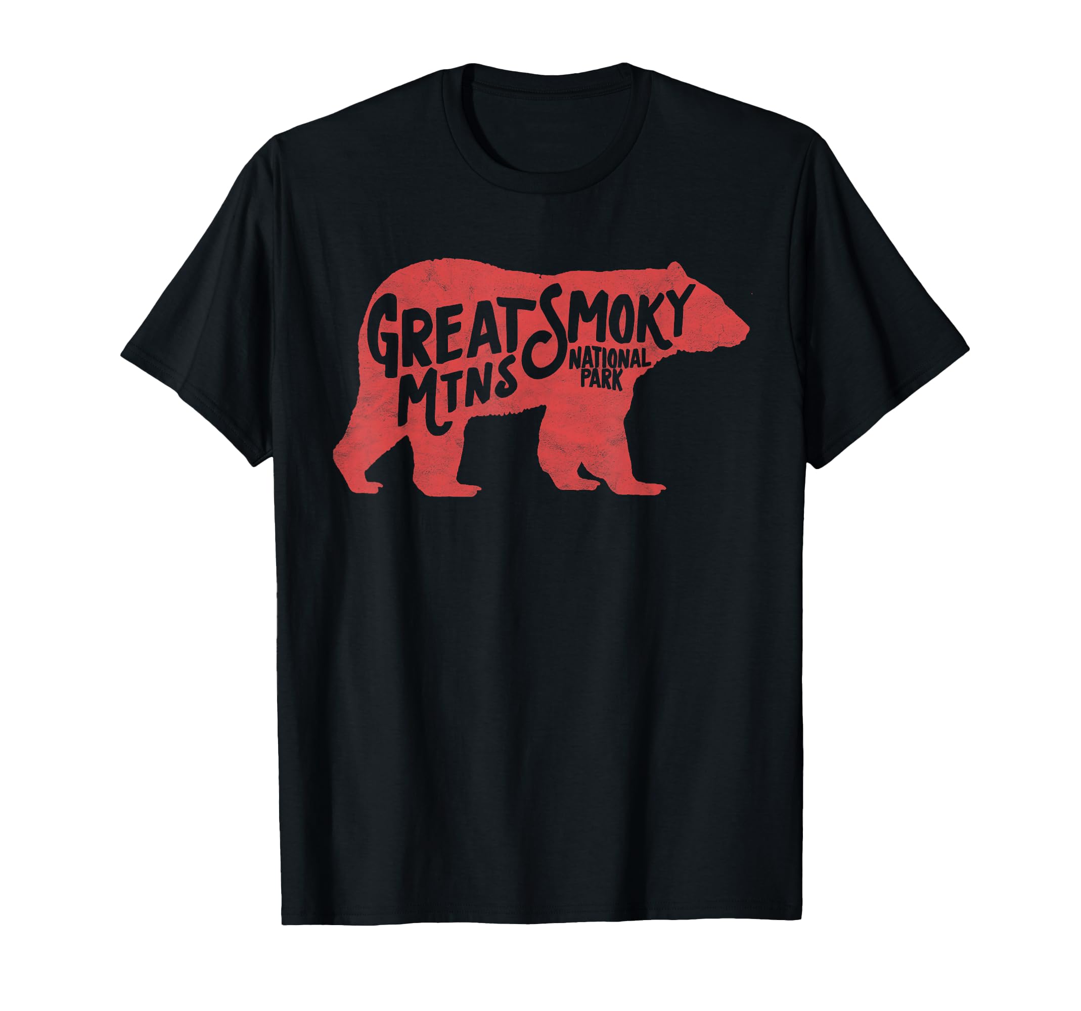 Smoky Mountains Black Bear Typography T-Shirt - Novelty Apparel Unisex - T-Shirt, Sweatshirt, Hoodie