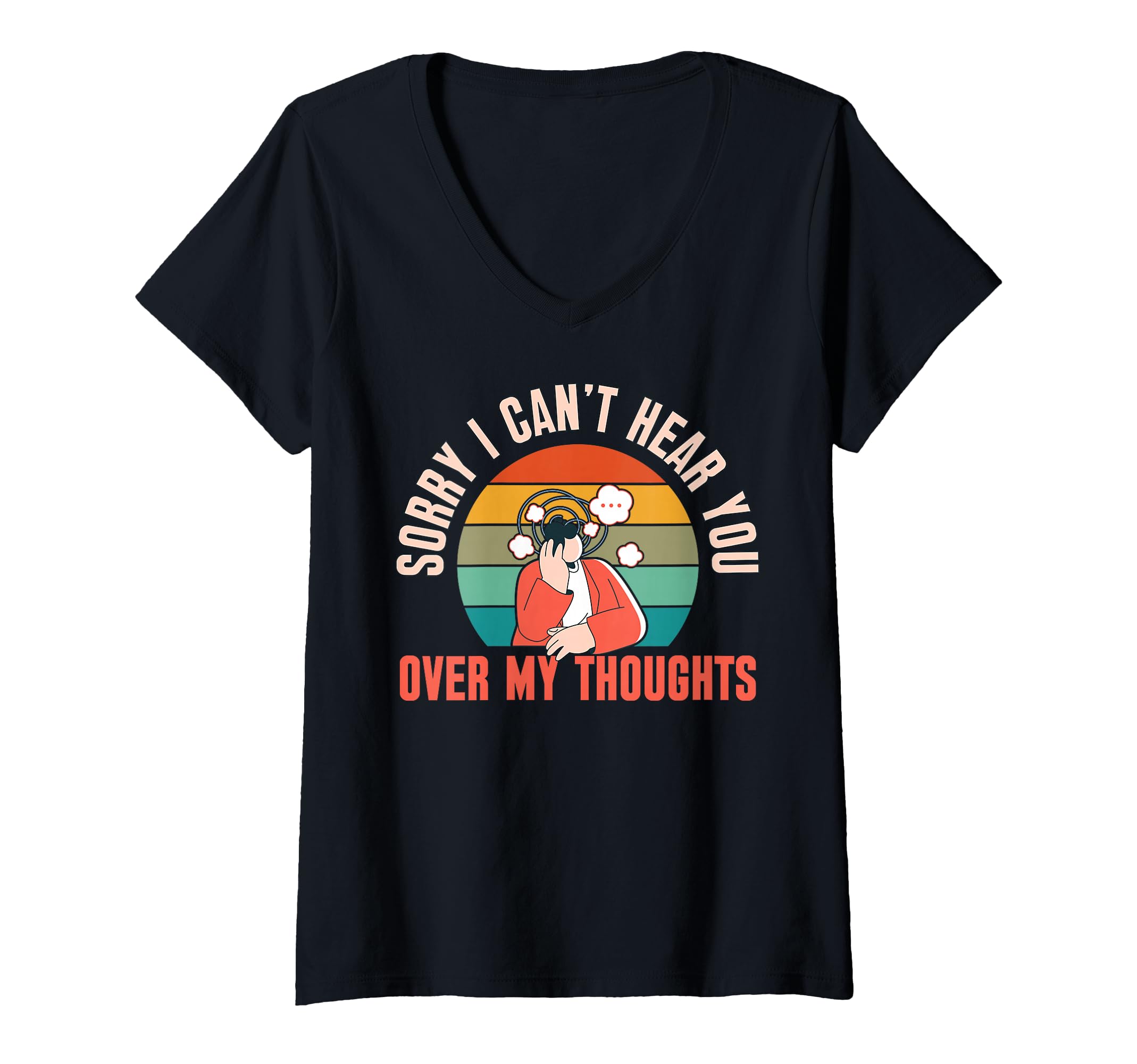 Womens Overthinking Over My Thoughts T-Shirt - Trendy Graphic for Adults - T-Shirt, Sweatshirt, Hoodie