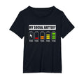 My Social Battery Low Energy Anti T-Shirt - Fun Novelty Design for Adults - T-Shirt, Sweatshirt, Hoodie