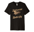 Antisocial Butterfly Housefly Introvert T-Shirt - Minimalist Print Unisex - T-Shirt, Sweatshirt, Hoodie
