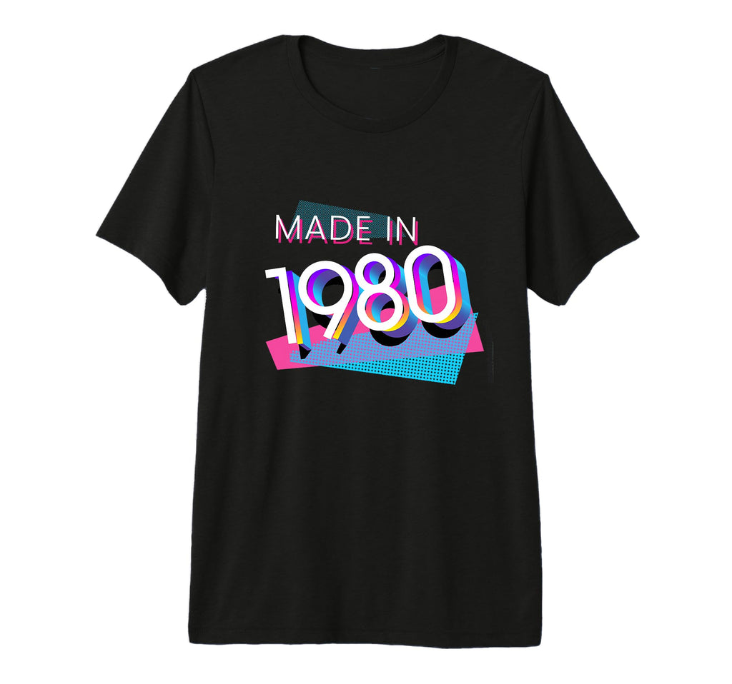 Made 1980 Y2K 80S 46Th Birthday Tri Blend T-Shirt - Trendy Graphic Unisex - T-Shirt, Sweatshirt, Hoodie