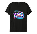 Made 1980 Y2K 80S 46Th Birthday Tri Blend T-Shirt - Trendy Graphic Unisex - T-Shirt, Sweatshirt, Hoodie