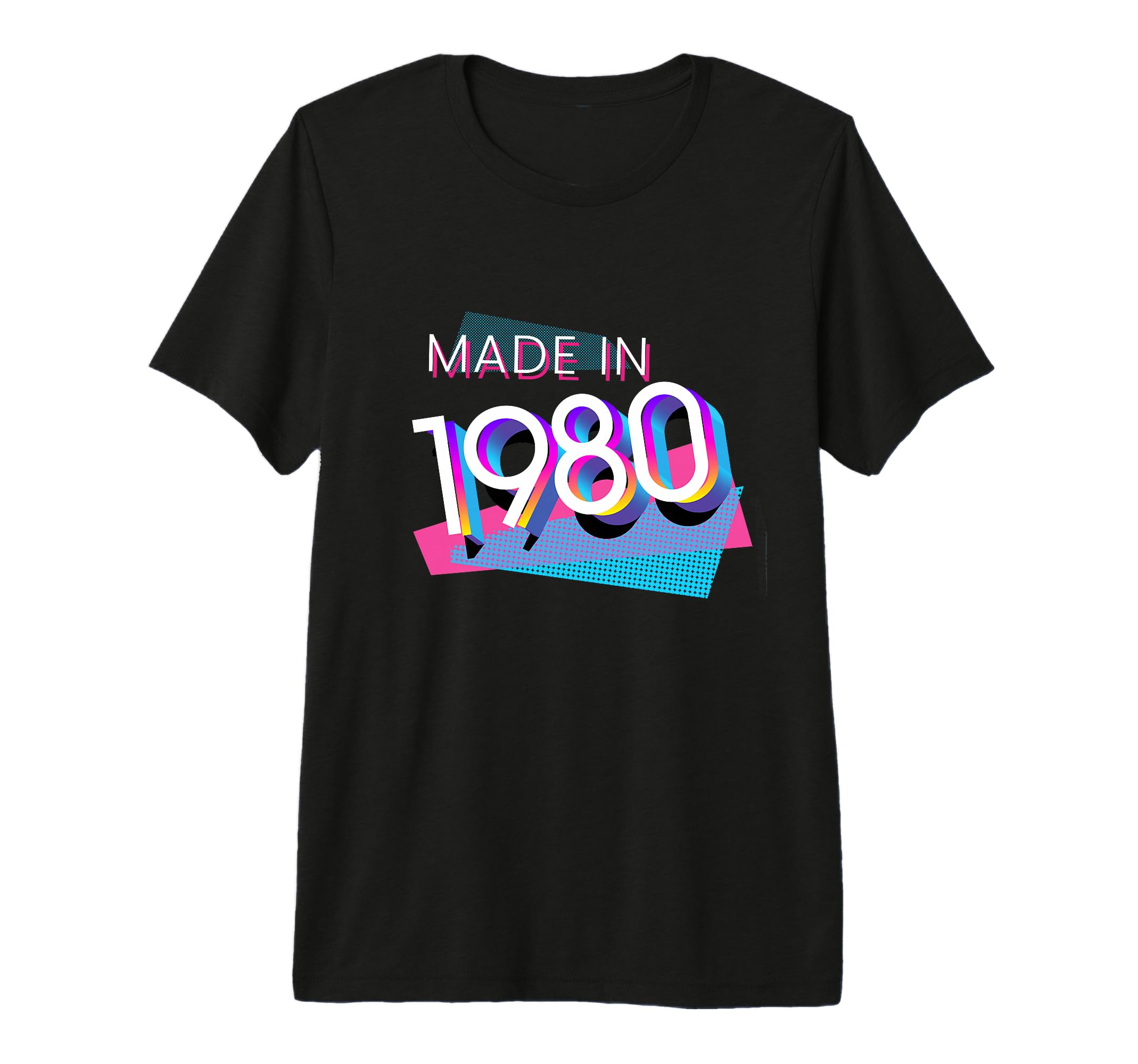 Made 1980 Y2K 80S 46Th Birthday Tri Blend T-Shirt - Trendy Graphic Unisex - T-Shirt, Sweatshirt, Hoodie