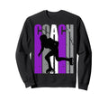 Purple Womens Roller Skating Coach Sweatshirt - Graphic Print Unisex - T-Shirt, Sweatshirt, Hoodie