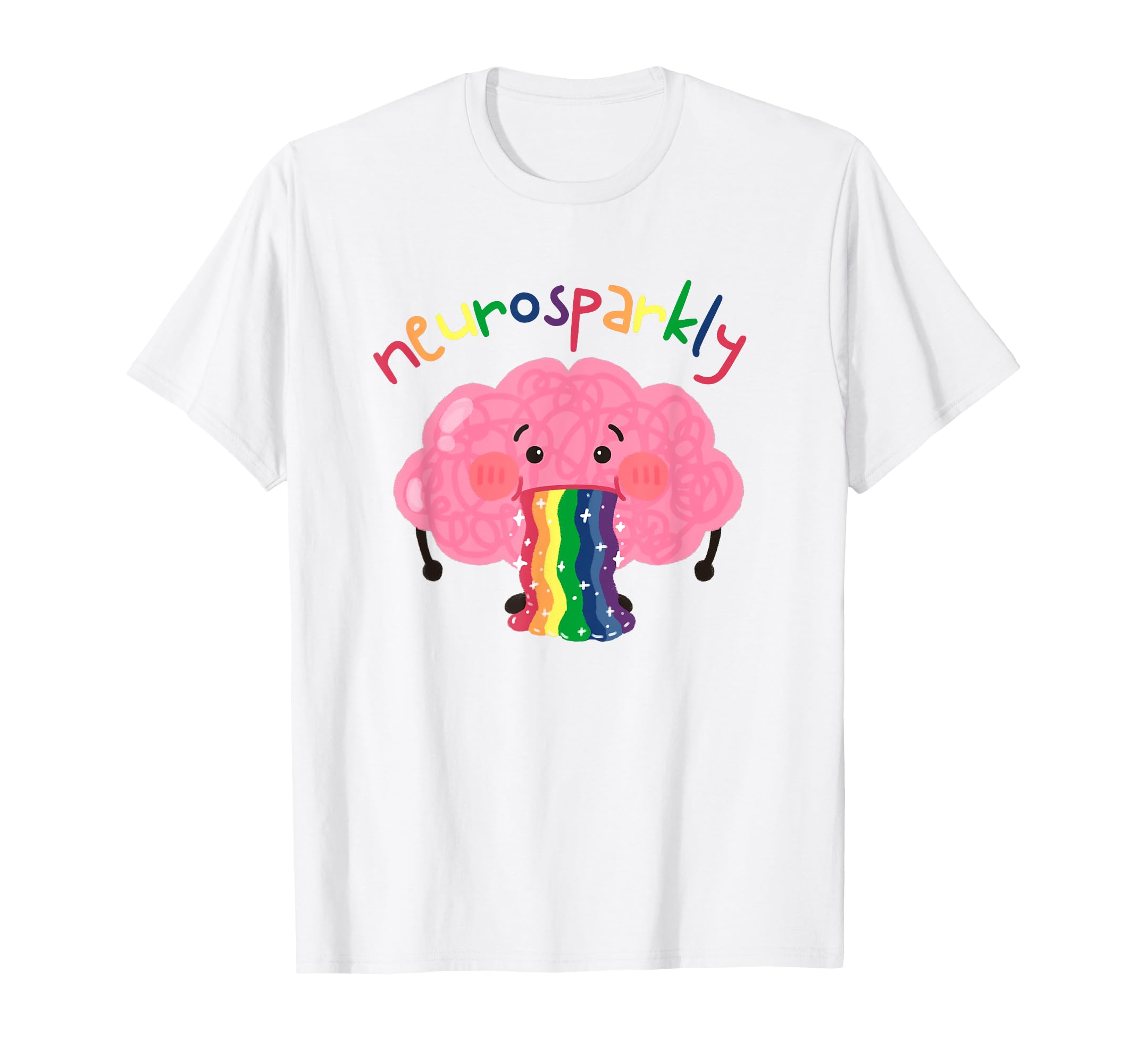 Rainbow Vomit Brain Neurodiversity T-Shirt - Casual Everyday Wear Unisex - T-Shirt, Sweatshirt, Hoodie