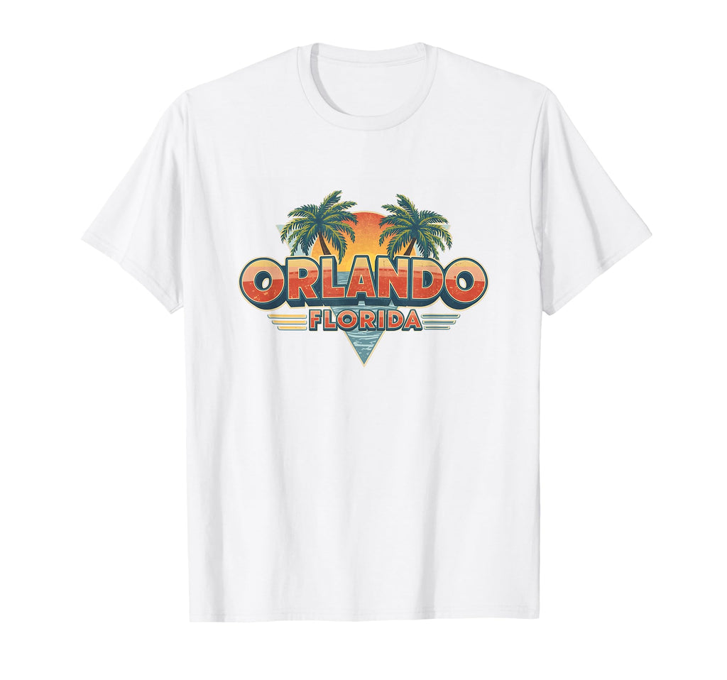 Orlando Florida Sunset 70S 80S T-Shirt - Custom Art Print for Adults - T-Shirt, Sweatshirt, Hoodie
