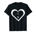 Semicolon Heart Mental Health Awareness T-Shirt - Graphic Print Men Women - T-Shirt, Sweatshirt, Hoodie