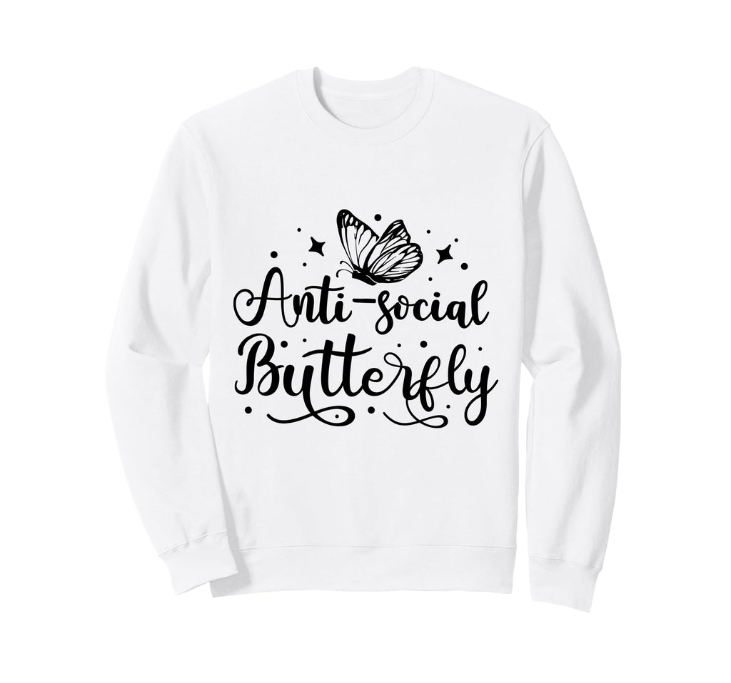 Anti Social Butterfly Magical Goth Sweatshirt - Trendy Graphic for Adults - T-Shirt, Sweatshirt, Hoodie
