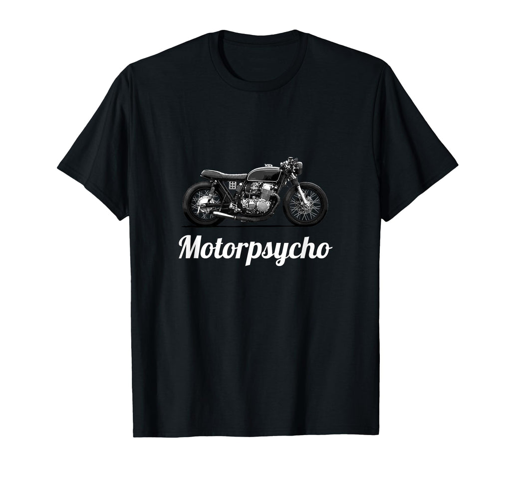 Motorpsycho Cafe Racer Motorcycle Gift T-Shirt - Unique Graphic for Adults - T-Shirt, Sweatshirt, Hoodie