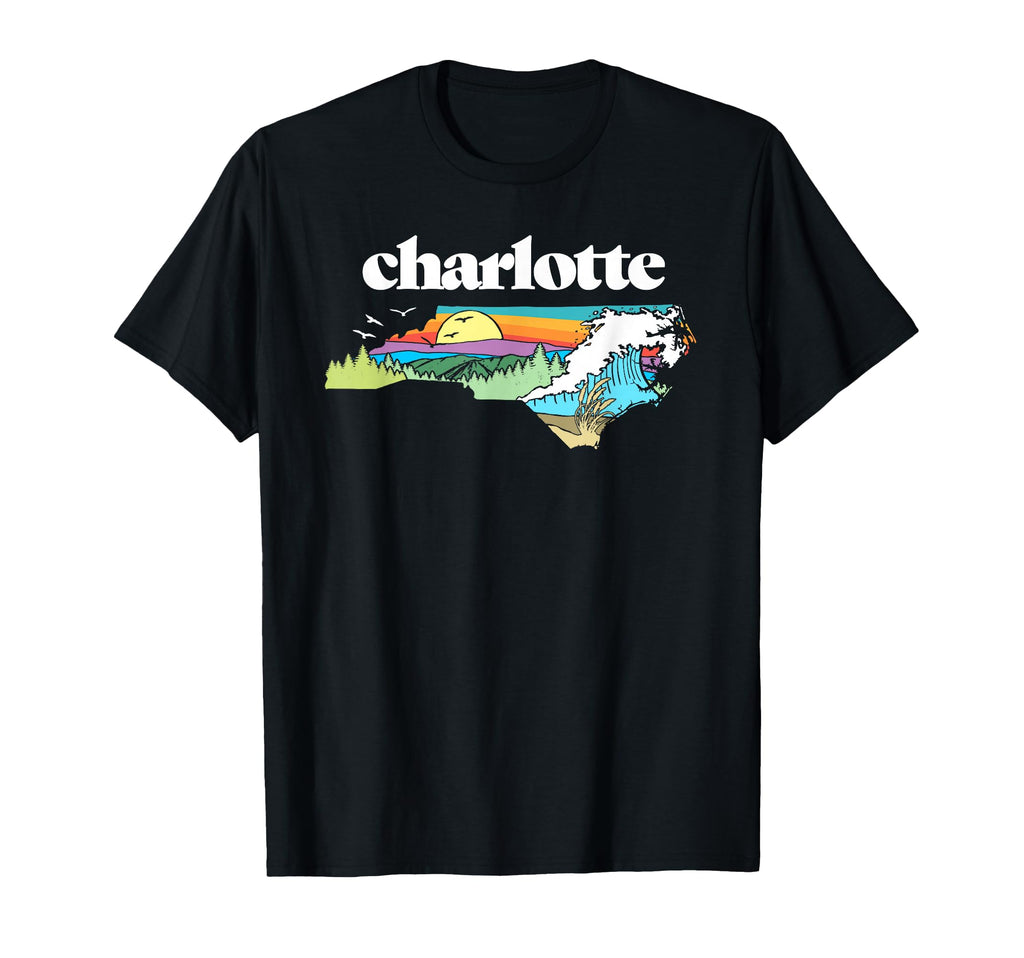 Charlotte North Carolina Outdoors T-Shirt - Custom Art Print Men Women - T-Shirt, Sweatshirt, Hoodie