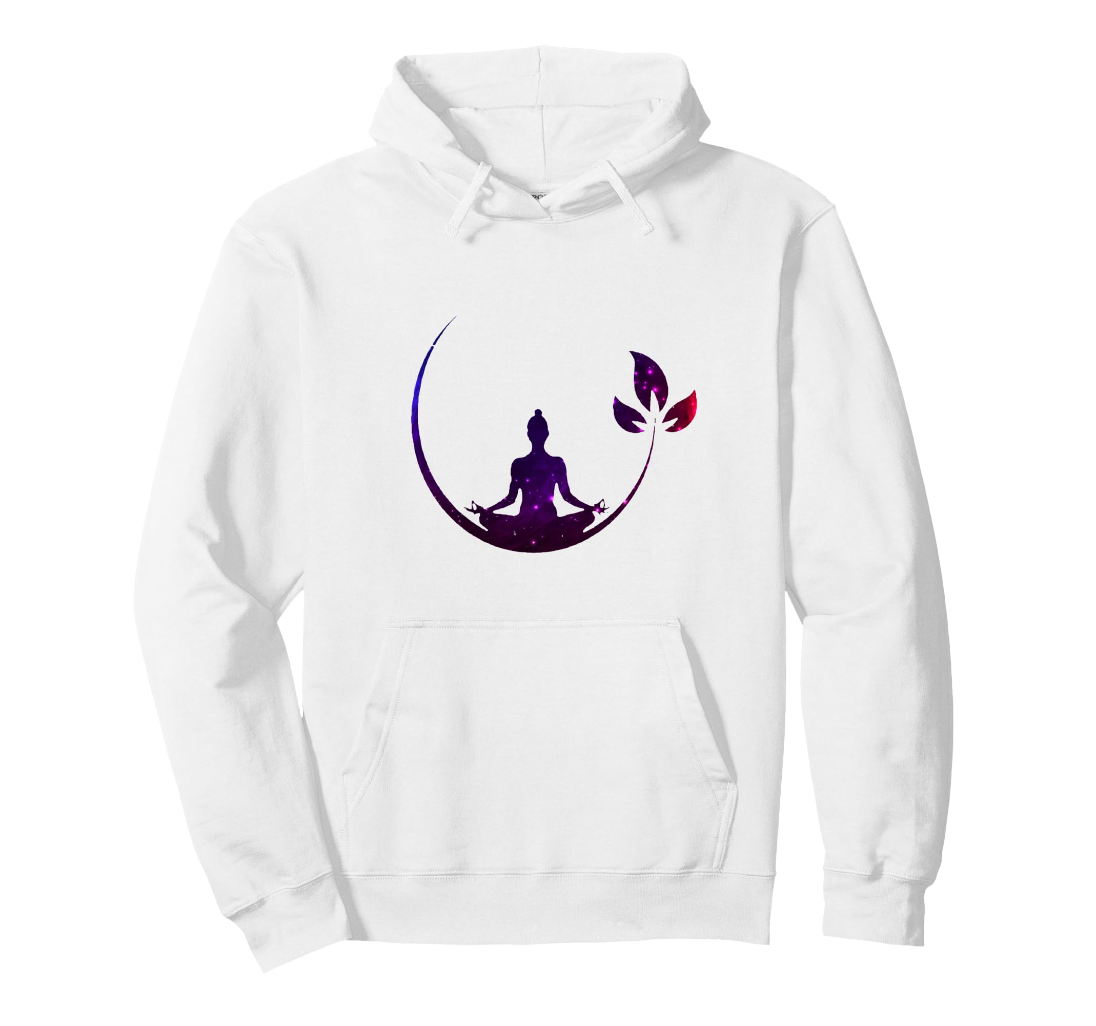 Meditating Universe Within Lotus Hoodie - Graphic Print Men Women - T-Shirt, Sweatshirt, Hoodie
