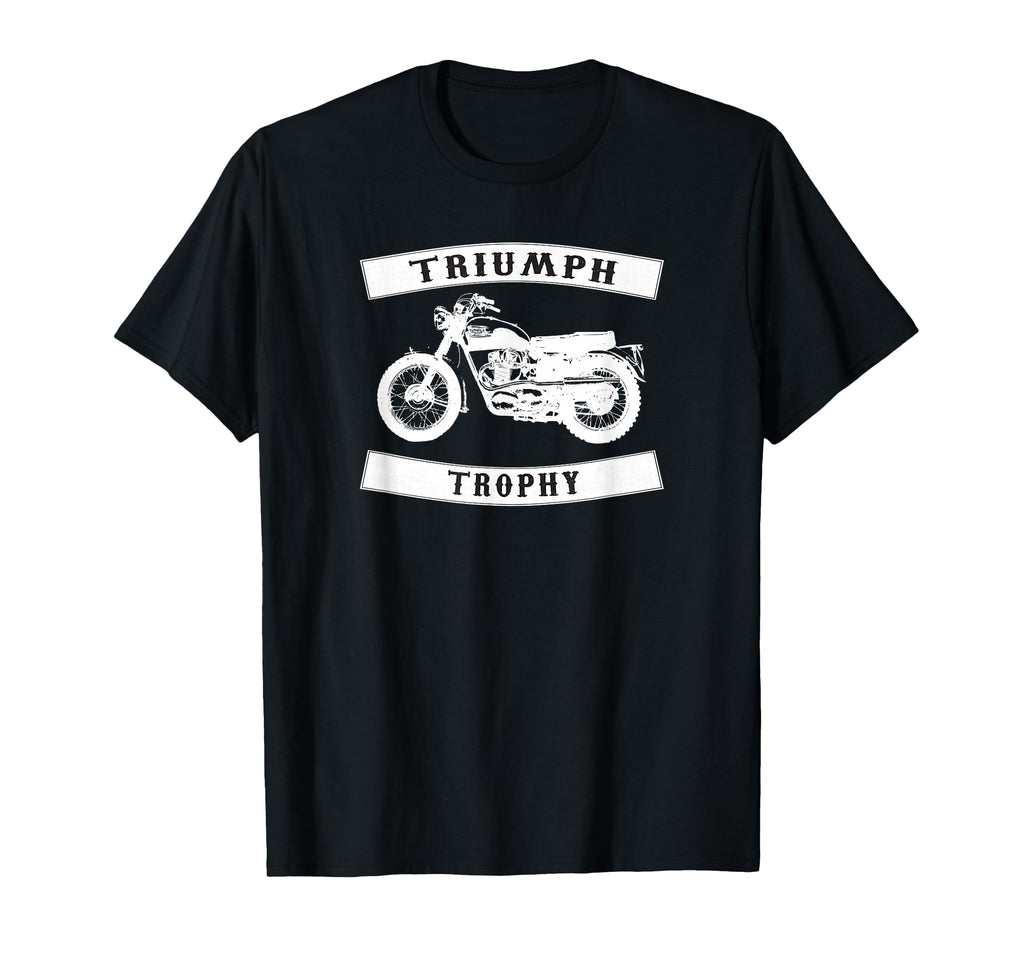 Triumph Tr6 Trophy Motor Cycle T-Shirt - Custom Art Print Unisex - T-Shirt, Sweatshirt, Hoodie