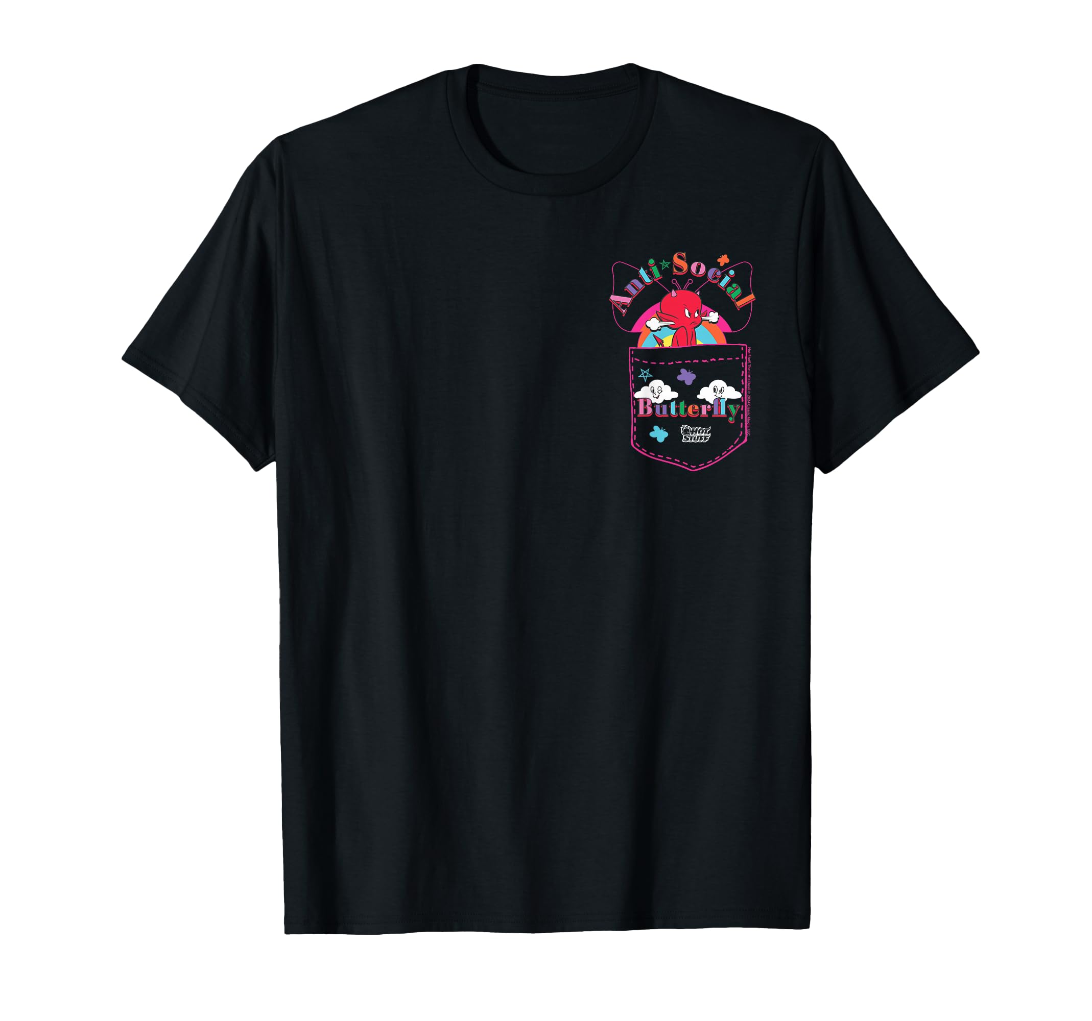 Hot Stuff Little Devil Anti Social T-Shirt - Graphic Print for Adults - T-Shirt, Sweatshirt, Hoodie