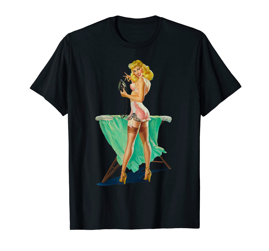 1940S Pin Up Sexy Blonde Pinup T-Shirt - Custom Art Print Unisex - T-Shirt, Sweatshirt, Hoodie