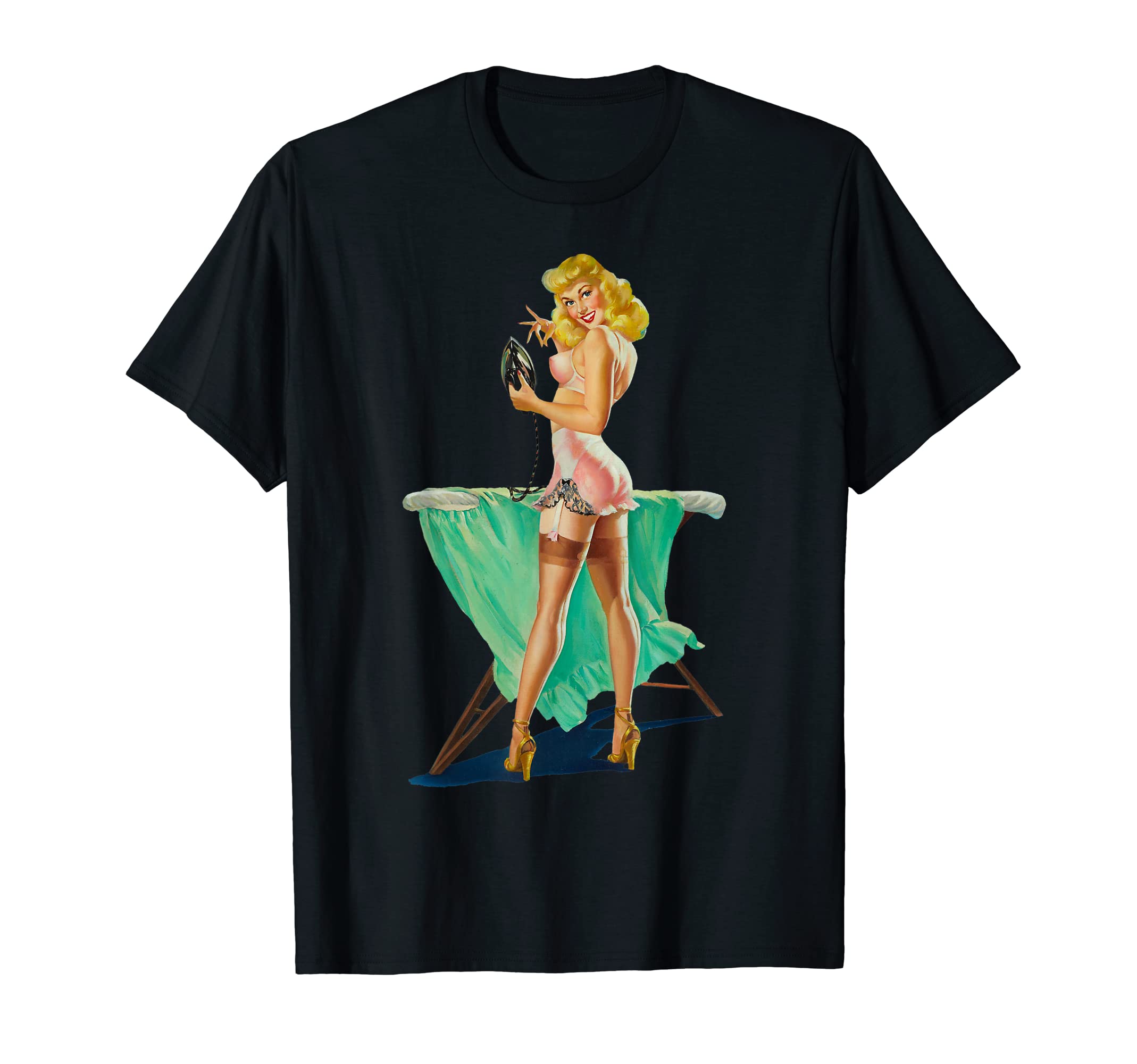 1940S Pin Up Sexy Blonde Pinup T-Shirt - Custom Art Print Unisex - T-Shirt, Sweatshirt, Hoodie