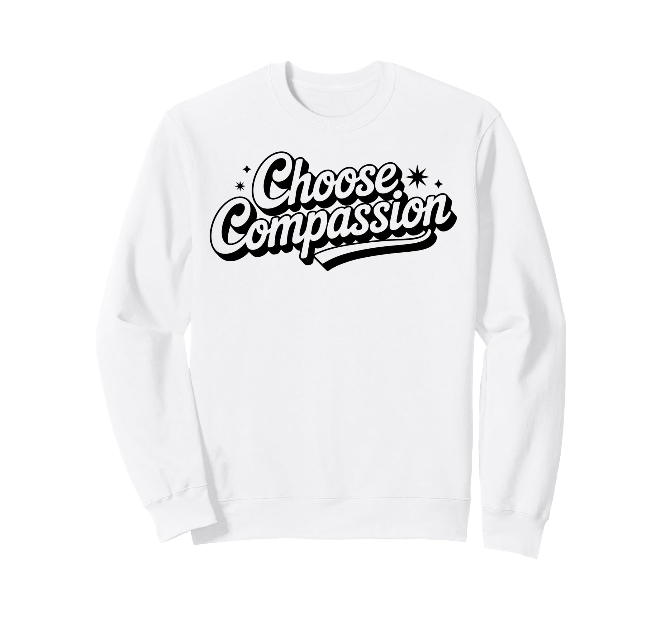 Choose Compassion Yoga Circle Sweatshirt - Aesthetic Graphic for Adults - T-Shirt, Sweatshirt, Hoodie