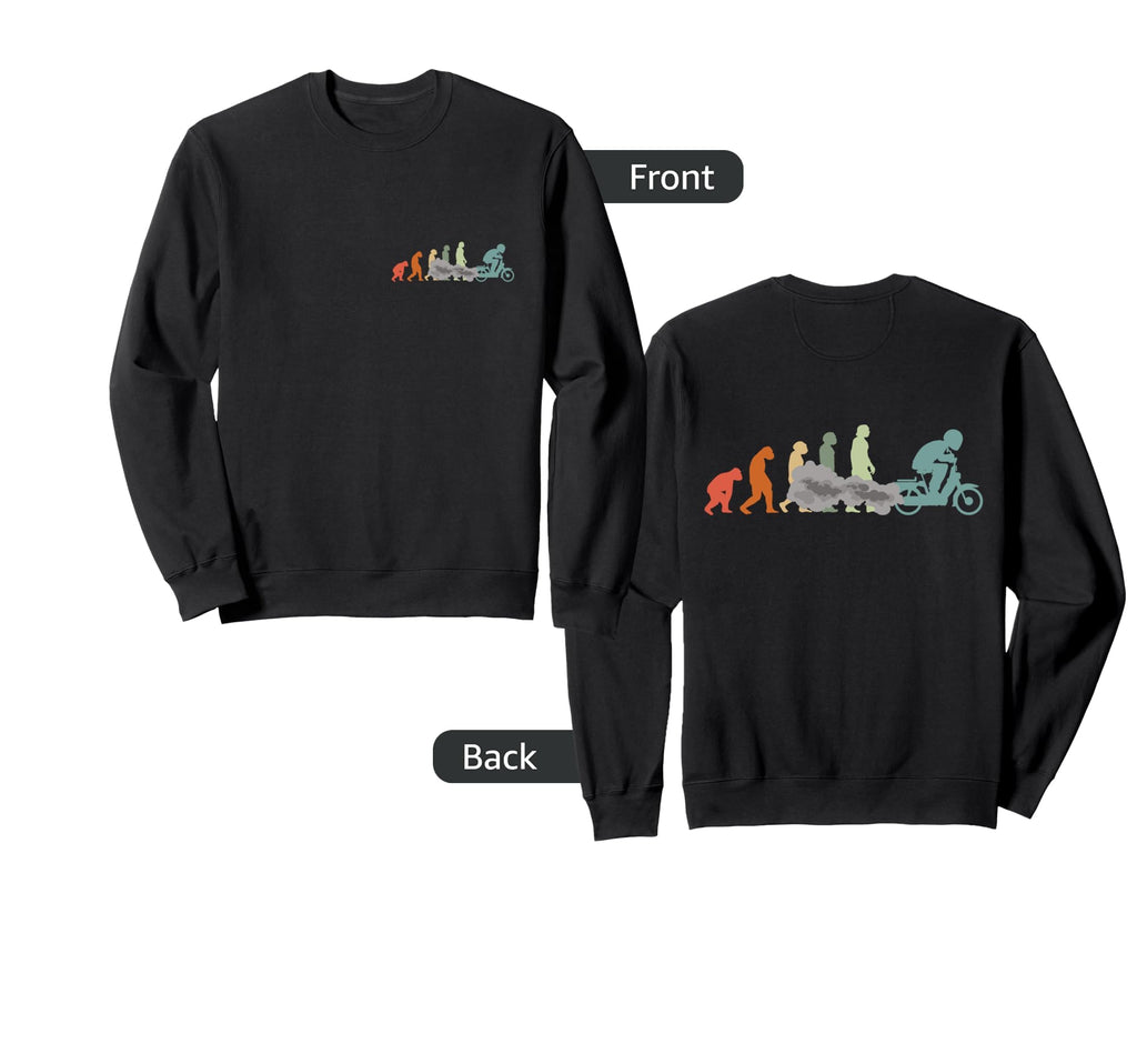 Moped Bike Mofas Moped Evolution Sweatshirt - Custom Art Print Unisex - T-Shirt, Sweatshirt, Hoodie