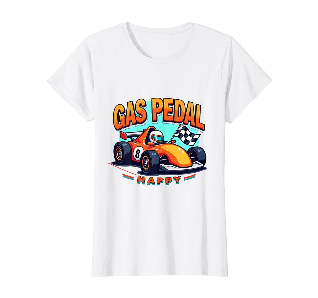 Gas Pedal Happy Car Enthusiast T-Shirt - Novelty Apparel Unisex - T-Shirt, Sweatshirt, Hoodie