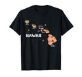 Map Souvenir Hawaiian Islands T-Shirt - Minimalist Print for Adults - T-Shirt, Sweatshirt, Hoodie