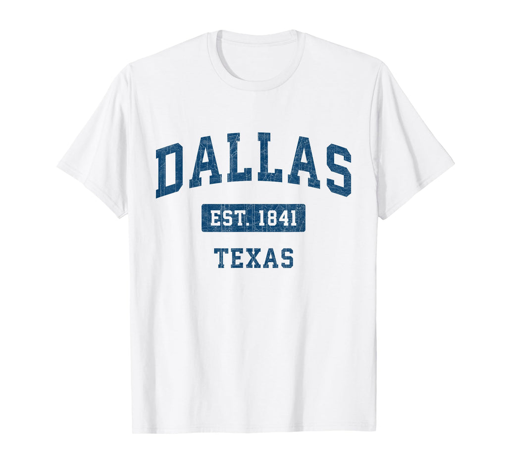 Dallas Texas Tx Athletic Navy Sports 80S T-Shirt - Novelty Apparel Unisex - T-Shirt, Sweatshirt, Hoodie