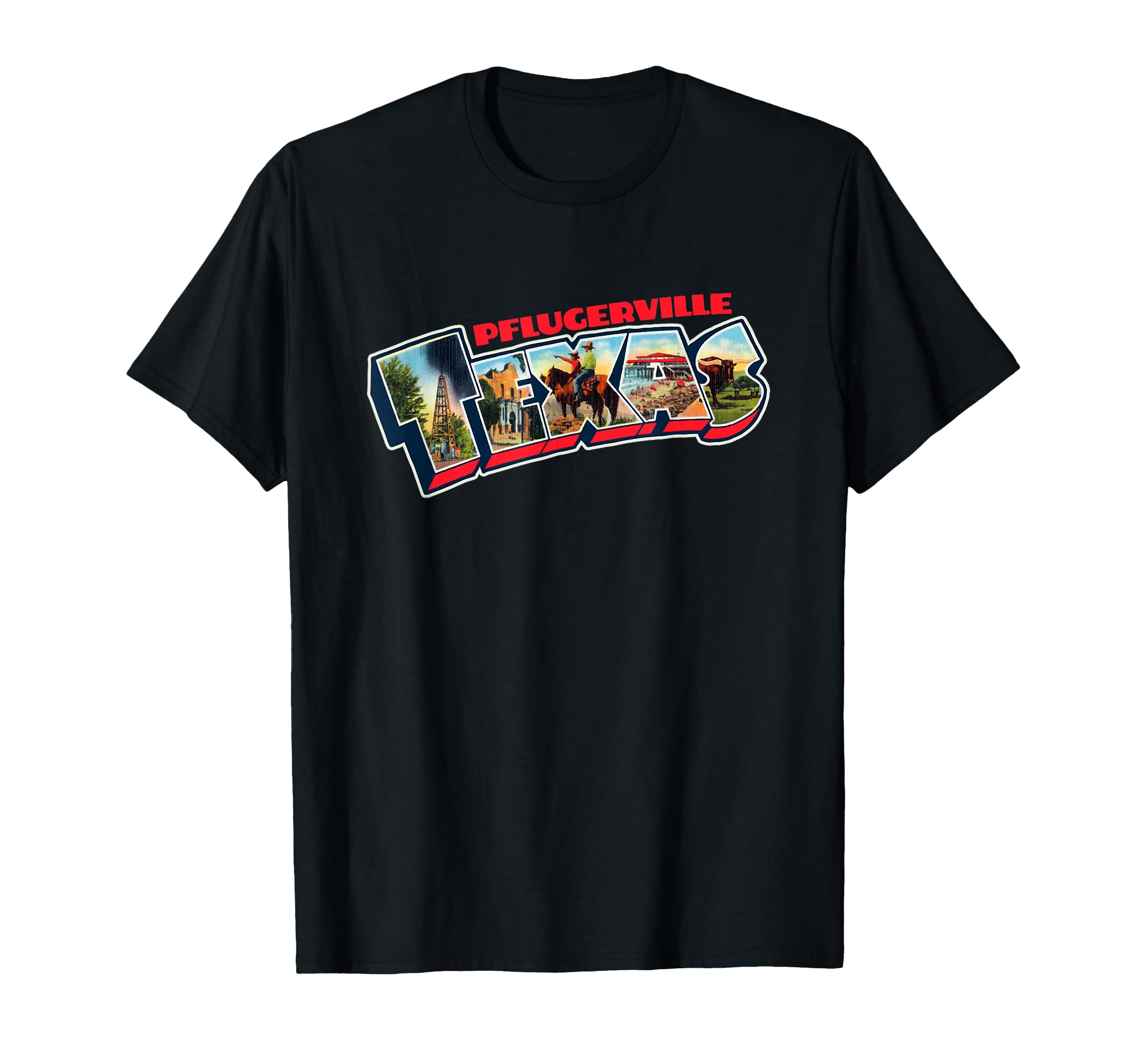 Pflugerville Texas Postcard Tpa T-Shirt - Aesthetic Graphic for Adults - T-Shirt, Sweatshirt, Hoodie