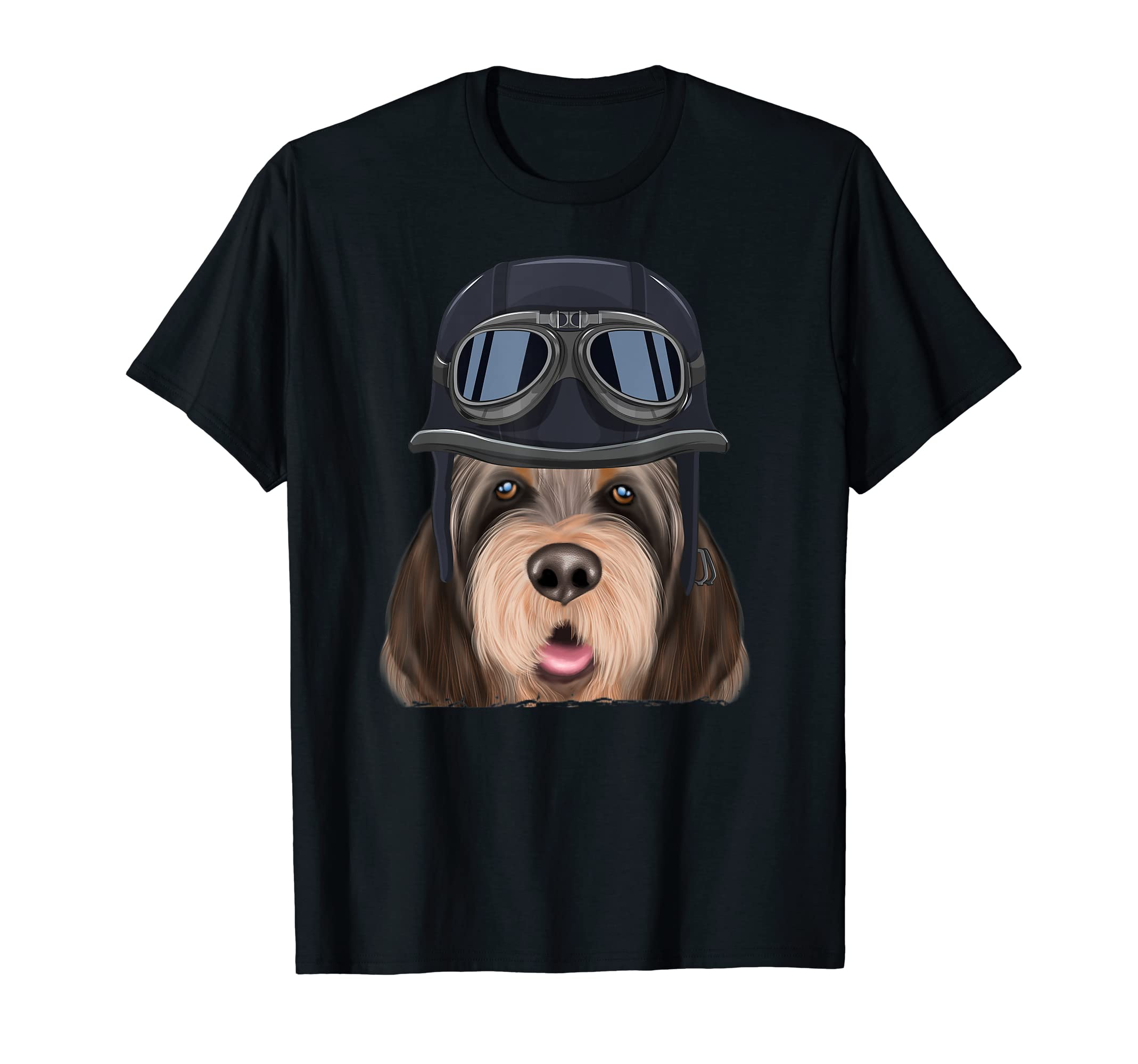 Funny Motorcycle Helmet Otterhound T-Shirt - Custom Art Print Unisex - T-Shirt, Sweatshirt, Hoodie