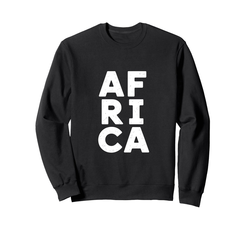 Funny Africa Bold Black Sweatshirt - Casual Everyday Wear Men Women - T-Shirt, Sweatshirt, Hoodie