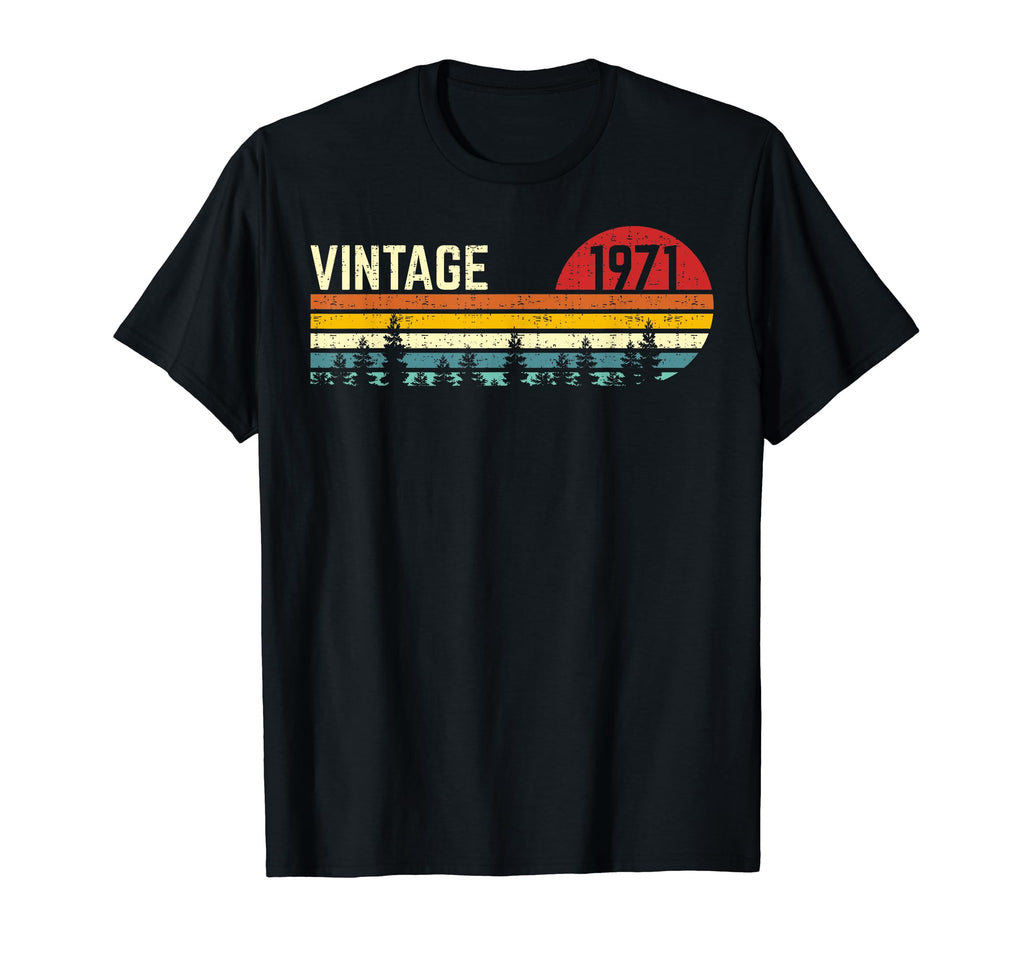 Retros Sunset 1971 50Th Birthday 50 T-Shirt - Aesthetic Graphic for Adults - T-Shirt, Sweatshirt, Hoodie