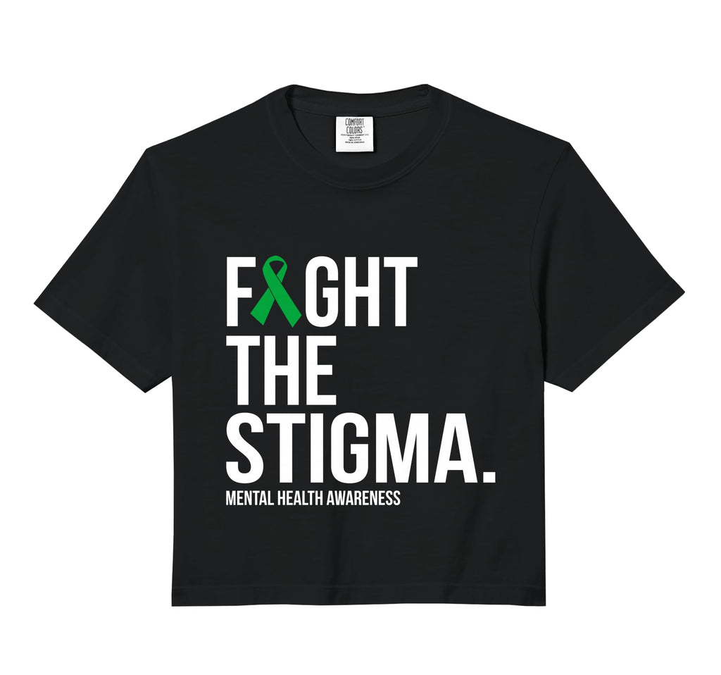 Fight Stigma Green Ribbon Mental Hoodie - Novelty Apparel for Adults - T-Shirt, Sweatshirt, Hoodie