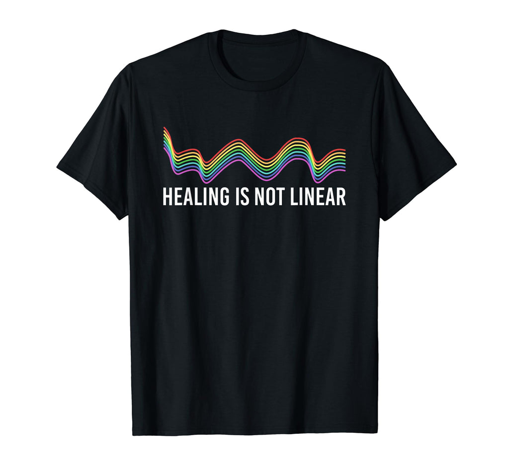 Healing Is Not Linear Mental Health T-Shirt - Unique Graphic for Adults - T-Shirt, Sweatshirt, Hoodie