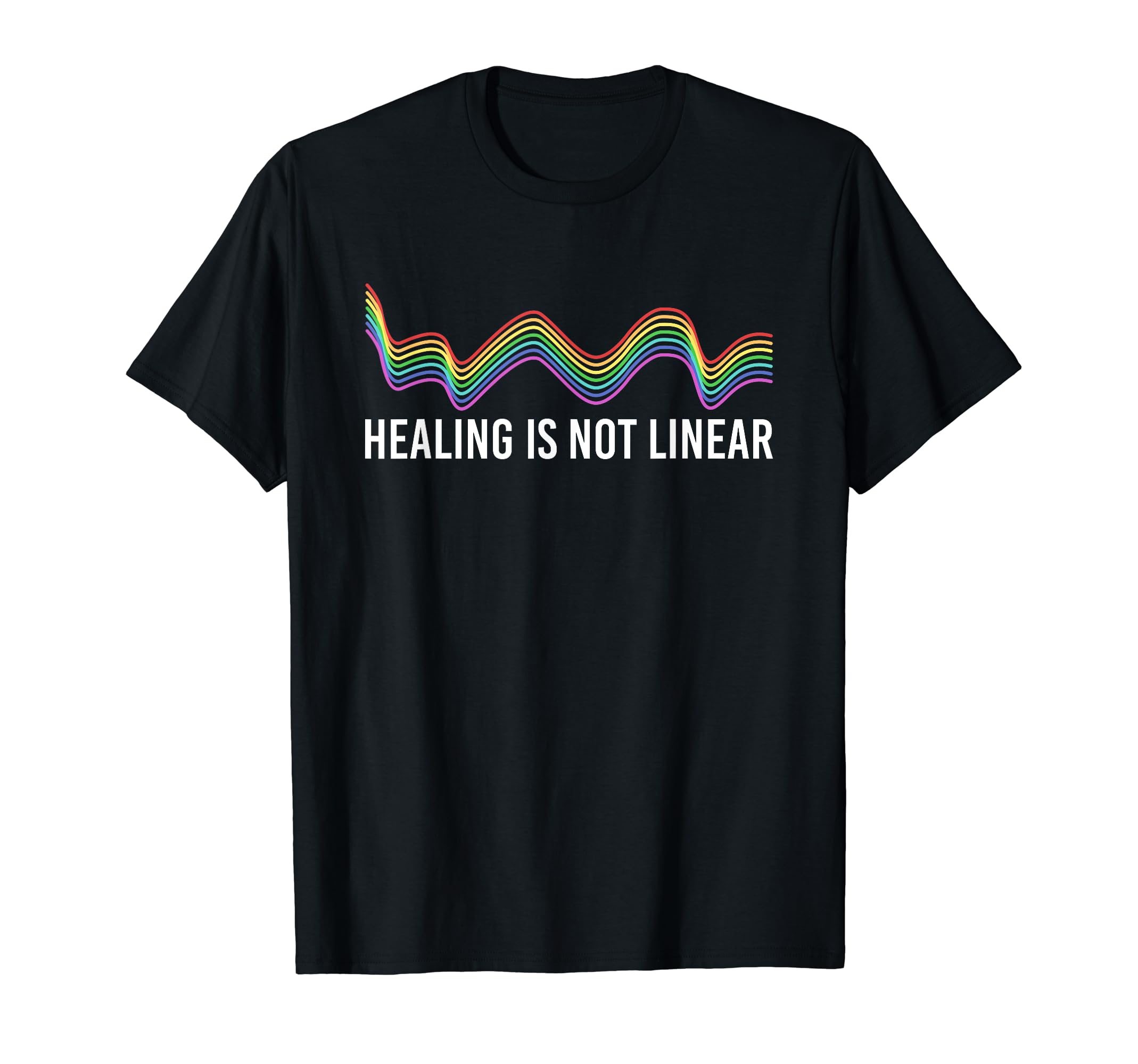Healing Is Not Linear Mental Health T-Shirt - Unique Graphic for Adults - T-Shirt, Sweatshirt, Hoodie