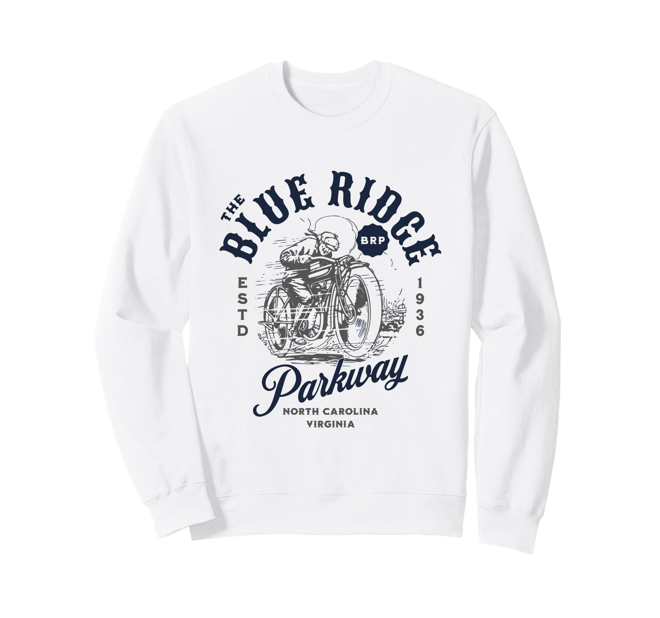 Blue Ridge Parkway Motorcycle Sweatshirt - Novelty Apparel for Adults - T-Shirt, Sweatshirt, Hoodie