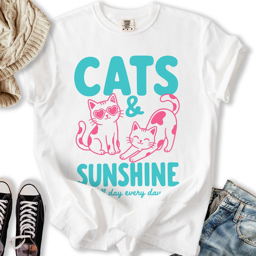 Cats and Sunshine - Adult & Kids T-Shirts, Sweatshirts & Hoodies apparel design preview 2