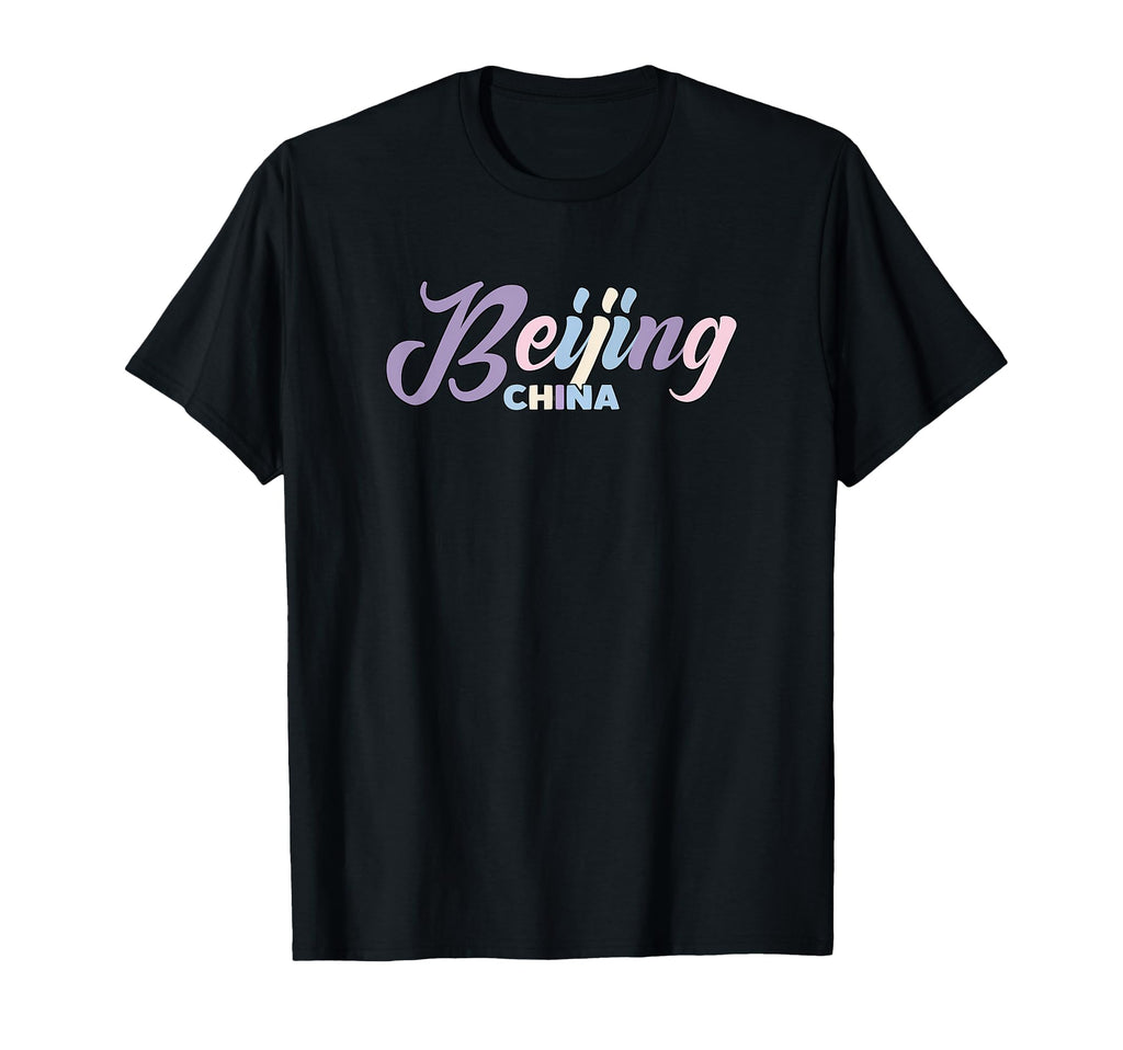 Beijing China Pastel Typography T-Shirt - Novelty Apparel Men Women - T-Shirt, Sweatshirt, Hoodie