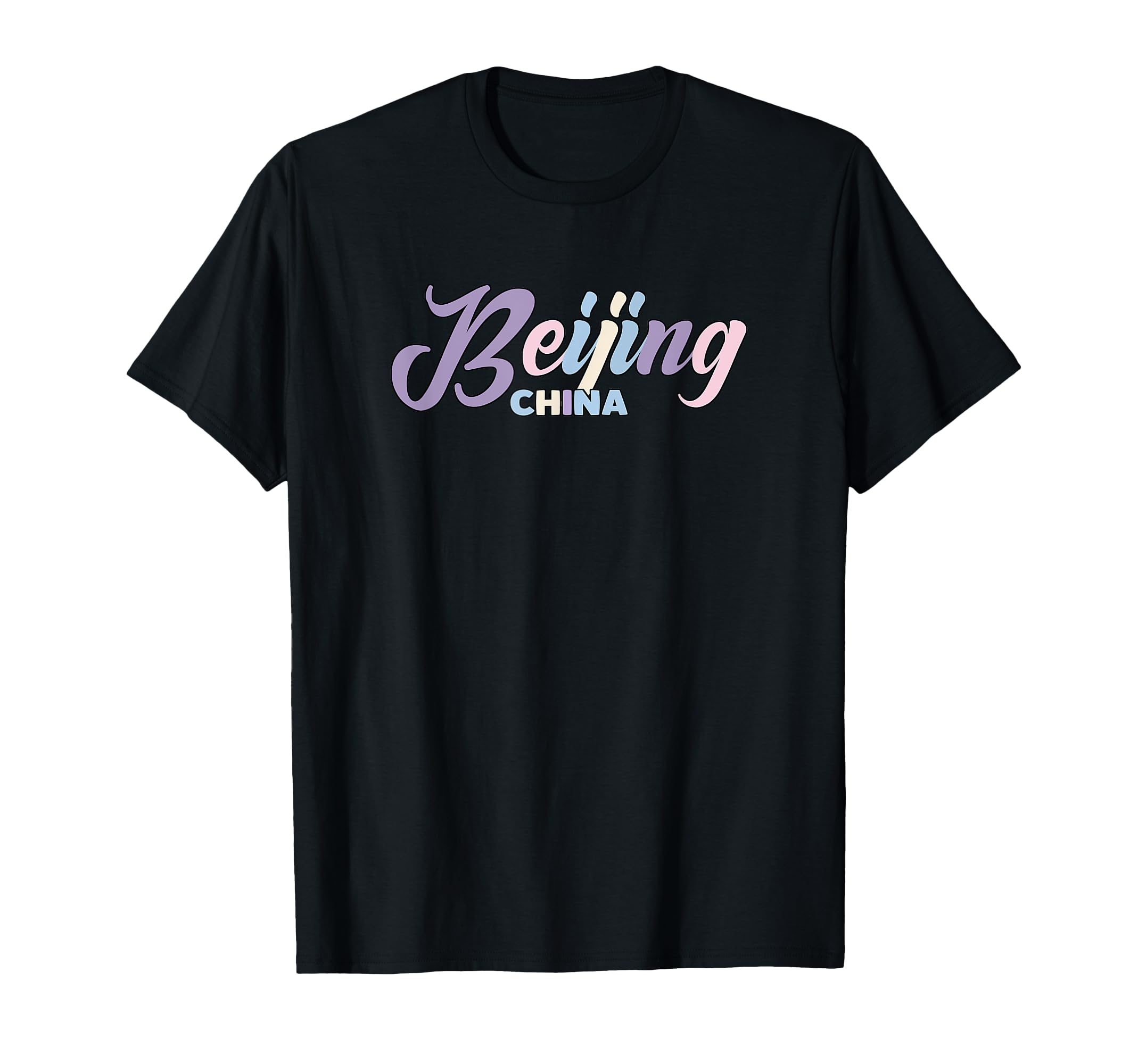 Beijing China Pastel Typography T-Shirt - Novelty Apparel Men Women - T-Shirt, Sweatshirt, Hoodie