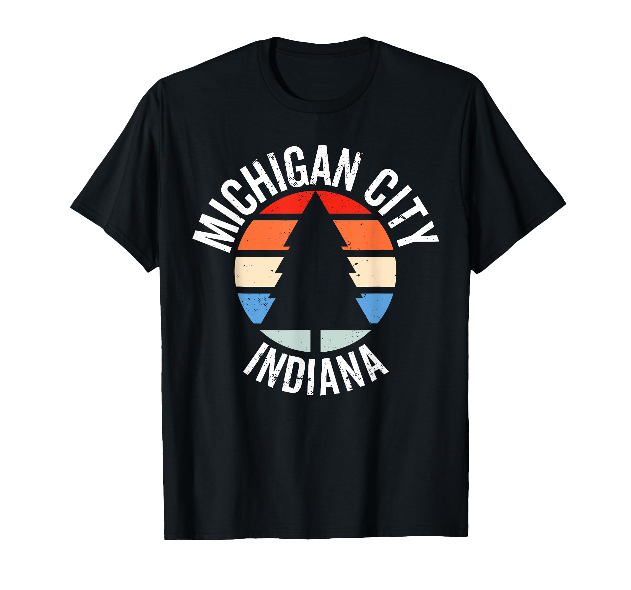 Michigan City Indiana 80S 70S T-Shirt - Aesthetic Graphic for Adults - T-Shirt, Sweatshirt, Hoodie
